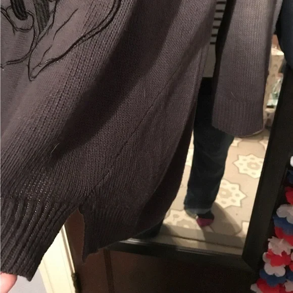 Torrid Disney Mickey Mouse Grey + Black Ombré Sweater / Sweatshirt / Jacket Sz 2 - Picture 4 of 7